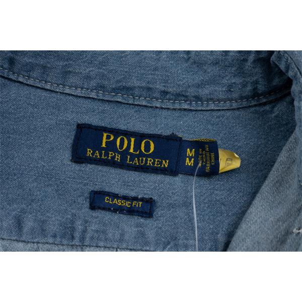 定番人気 デニム シャツ ワンポイント刺繍 プレミアム Polo Ralph Lauren ポロ ラルフローレン コピー