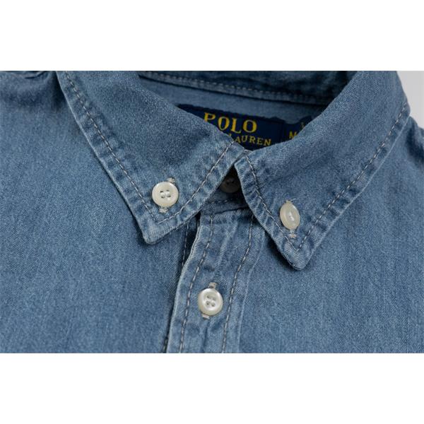 定番人気 デニム シャツ ワンポイント刺繍 プレミアム Polo Ralph Lauren ポロ ラルフローレン コピー