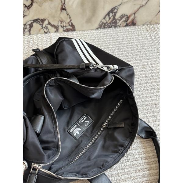 プラダPrada激安ブラックナイロントラベルバッグ大容量ボストン肩掛け手持ち対応ユニセックス