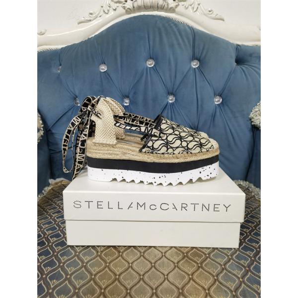 ステラマッカートニーStellaMcCartney激安麻縄ソール厚底カジュアルシューズデニム素材八センチヒール欧州人気モデル