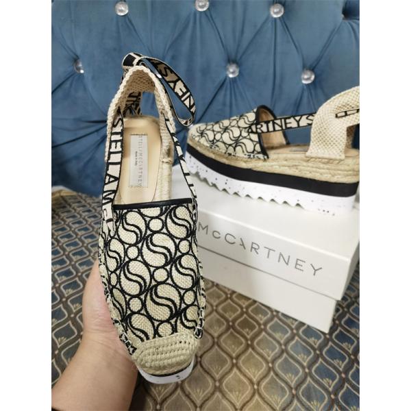ステラマッカートニーStellaMcCartney激安麻縄ソール厚底カジュアルシューズデニム素材八センチヒール欧州人気モデル