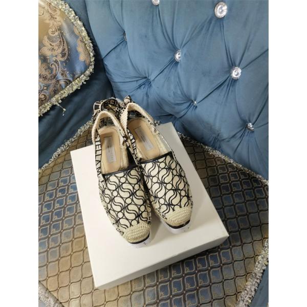 ステラマッカートニーStellaMcCartney激安麻縄ソール厚底カジュアルシューズデニム素材八センチヒール欧州人気モデル