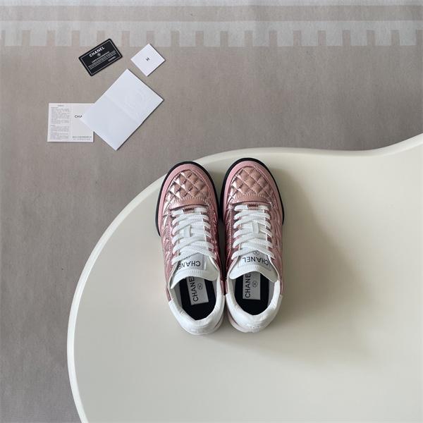 シャネルCHANEL激安キルティングレザースニーカーレディース厚底アガムシューズ秋冬新作