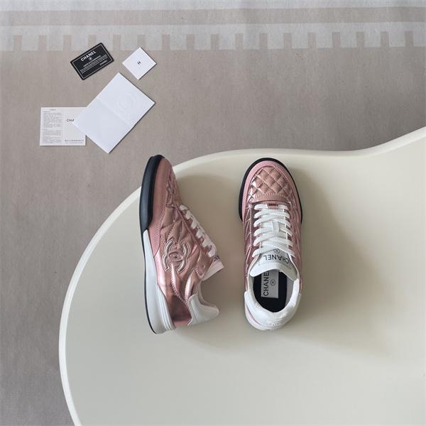 シャネルCHANEL激安キルティングレザースニーカーレディース厚底アガムシューズ秋冬新作