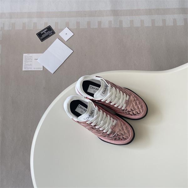 シャネルCHANEL激安キルティングレザースニーカーレディース厚底アガムシューズ秋冬新作