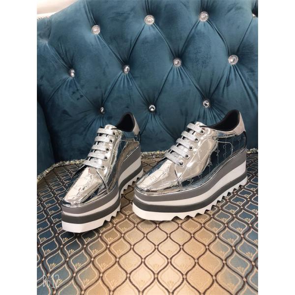 シルバーグリッター STELLA McCARTNEY ステラマッカートニー コピー  厚底スニーカー 大人カジュアル