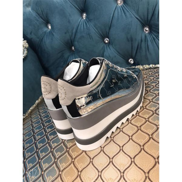 シルバーグリッター STELLA McCARTNEY ステラマッカートニー コピー  厚底スニーカー 大人カジュアル
