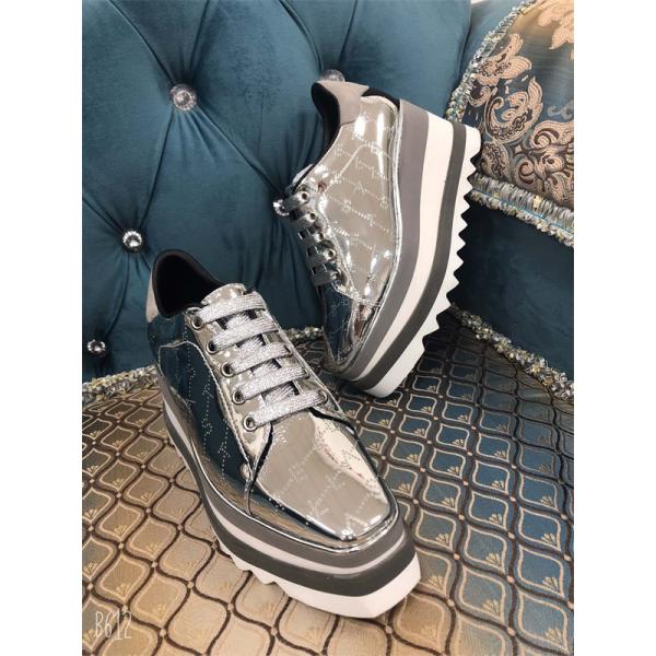シルバーグリッター STELLA McCARTNEY ステラマッカートニー コピー  厚底スニーカー 大人カジュアル