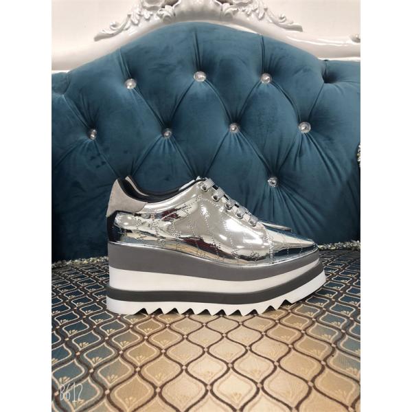 シルバーグリッター STELLA McCARTNEY ステラマッカートニー コピー  厚底スニーカー 大人カジュアル