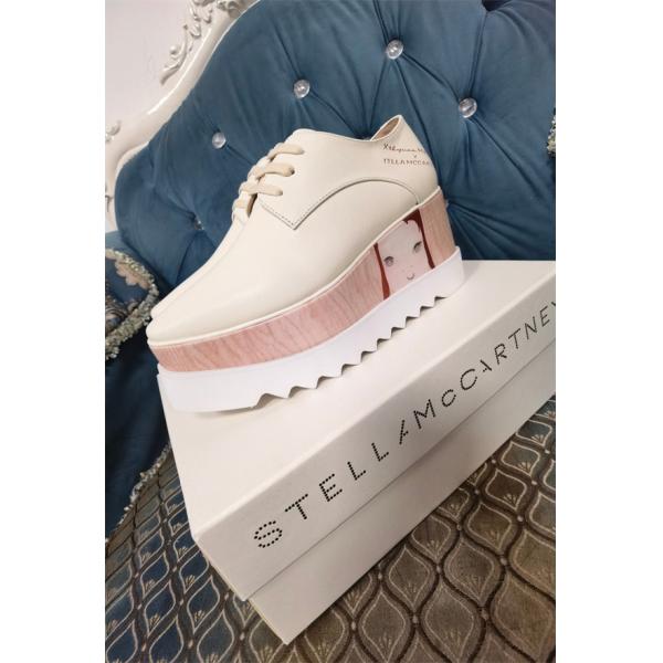  2026新作  STELLA McCARTNEY ステラマッカートニー コピー 厚底シューズ ベージュ 個性的 可愛い
