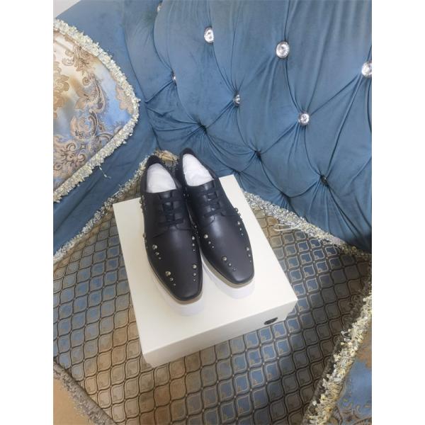 STELLA McCARTNEY ステラマッカートニー コピー 2026新作 厚底レースアップ ブラック モダン クール