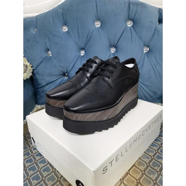STELLA McCARTNEY ステラマッカートニー コピー 刺繍 厚底シューズ ブラック シック 落ち着いた