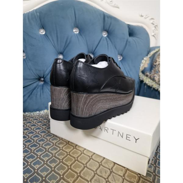 STELLA McCARTNEY ステラマッカートニー コピー 刺繍 厚底シューズ ブラック シック 落ち着いた