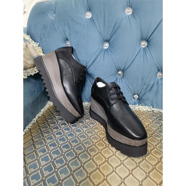 STELLA McCARTNEY ステラマッカートニー コピー 刺繍 厚底シューズ ブラック シック 落ち着いた