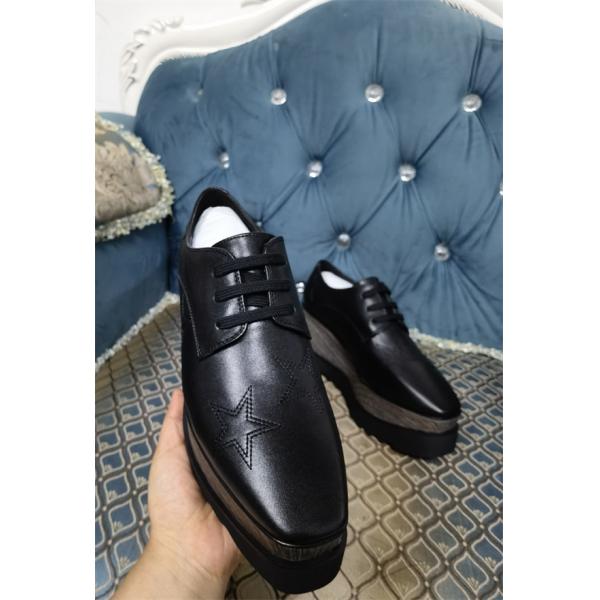 STELLA McCARTNEY ステラマッカートニー コピー 刺繍 厚底シューズ ブラック シック 落ち着いた