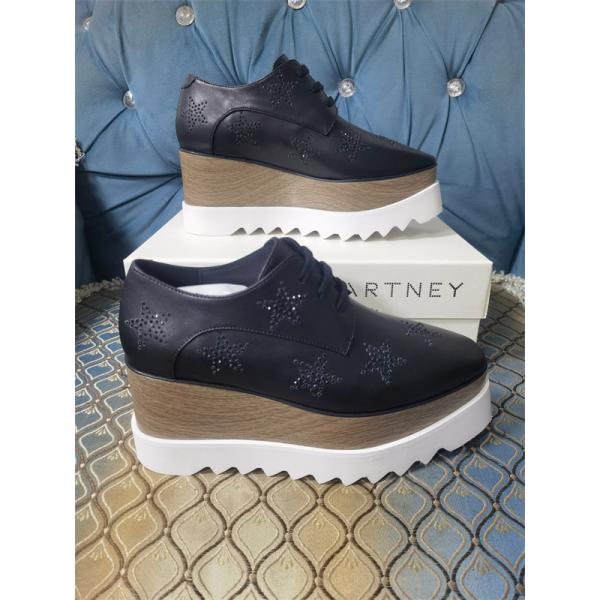 スター装飾 厚底シューズ ホワイト 光沢 新しい スタイル STELLA McCARTNEY ステラマッカートニー コピー