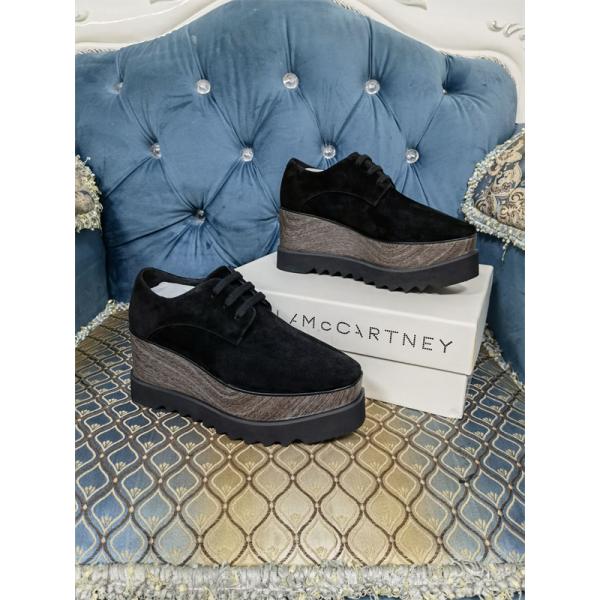STELLA McCARTNEY ステラマッカートニー コピー 2026新作 ブラック 厚底シューズ シンプル 上品 