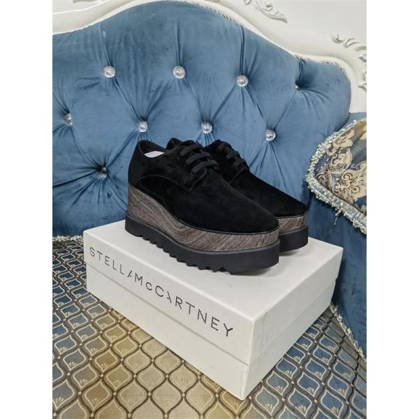STELLA McCARTNEY ステラマッカートニー コピー 2026新作 ブラック 厚底シューズ シンプル 上品 