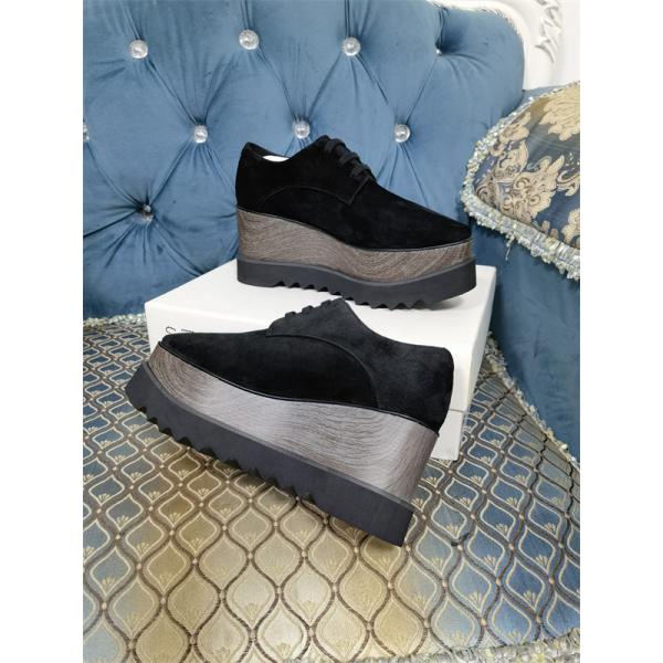 STELLA McCARTNEY ステラマッカートニー コピー 2026新作 ブラック 厚底シューズ シンプル 上品 