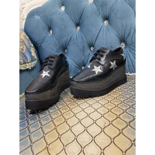 スター装飾 厚底シューズ ブラック クール 個性的 STELLA McCARTNEY ステラマッカートニー コピー