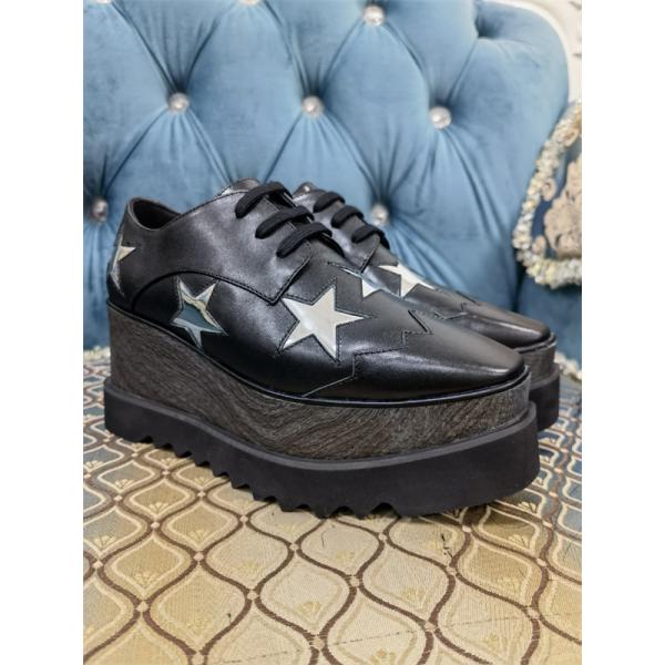 スター装飾 厚底シューズ ブラック クール 個性的 STELLA McCARTNEY ステラマッカートニー コピー