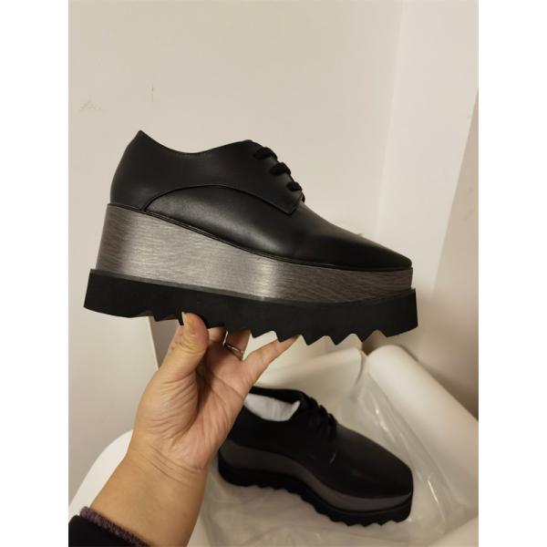 2026新作 ブラック STELLA McCARTNEY ステラマッカートニー コピー 厚底シューズ シンプル 洗練