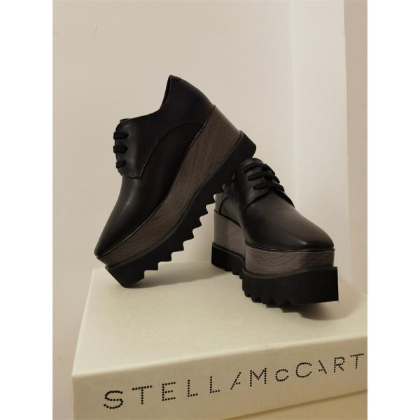 2026新作 ブラック STELLA McCARTNEY ステラマッカートニー コピー 厚底シューズ シンプル 洗練
