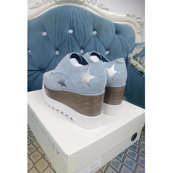 STELLA McCARTNEY ステラマッカートニー コピースター装飾 厚底シューズ ブルー クール モダン