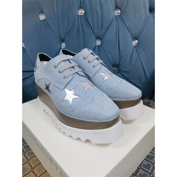 STELLA McCARTNEY ステラマッカートニー コピースター装飾 厚底シューズ ブルー クール モダン