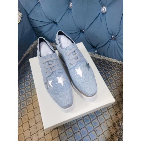 STELLA McCARTNEY ステラマッカートニー コピースター装飾 厚底シューズ ブルー クール モダン
