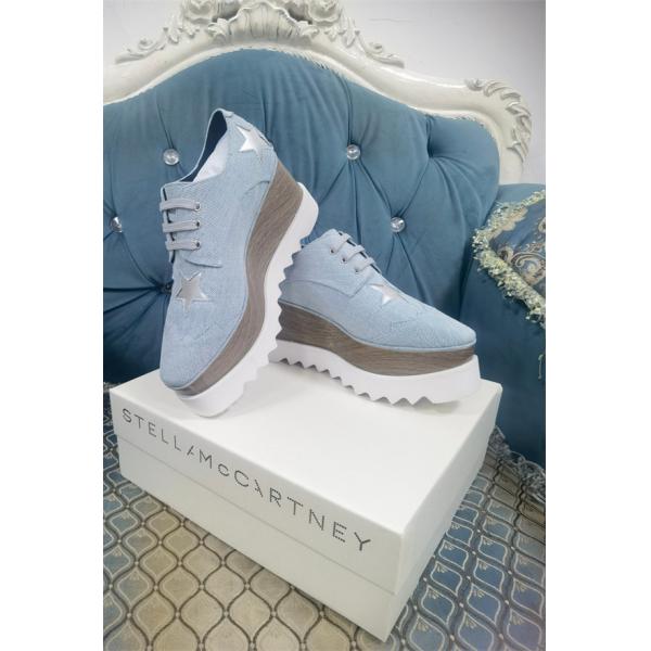 STELLA McCARTNEY ステラマッカートニー コピースター装飾 厚底シューズ ブルー クール モダン