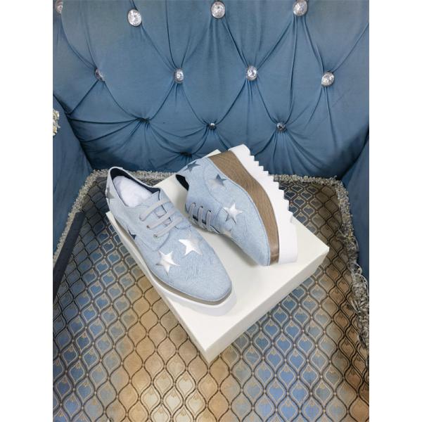 STELLA McCARTNEY ステラマッカートニー コピースター装飾 厚底シューズ ブルー クール モダン