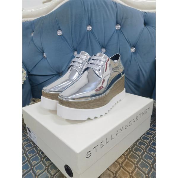 2026新作 メタリック 厚底シューズ シルバー ユニーク シック STELLA McCARTNEY ステラマッカートニー コピー