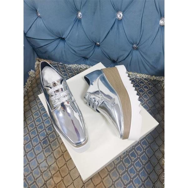 2026新作 メタリック 厚底シューズ シルバー ユニーク シック STELLA McCARTNEY ステラマッカートニー コピー