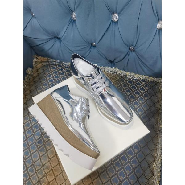 2026新作 メタリック 厚底シューズ シルバー ユニーク シック STELLA McCARTNEY ステラマッカートニー コピー