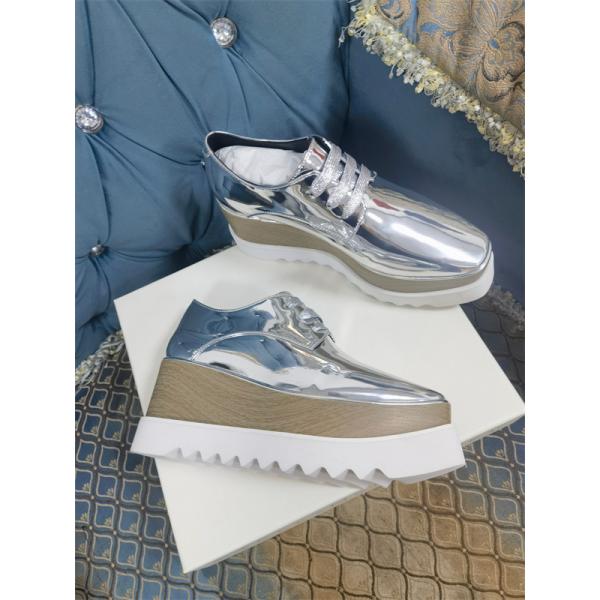 2026新作 メタリック 厚底シューズ シルバー ユニーク シック STELLA McCARTNEY ステラマッカートニー コピー