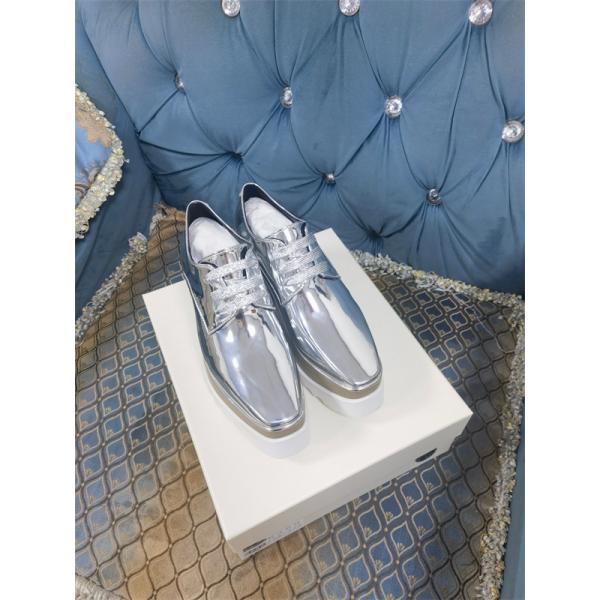 2026新作 メタリック 厚底シューズ シルバー ユニーク シック STELLA McCARTNEY ステラマッカートニー コピー