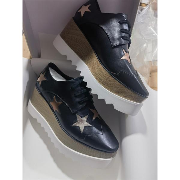 STELLA McCARTNEY ステラマッカートニー コピー 厚底シューズ ブラック シンプル スタイリッシュ