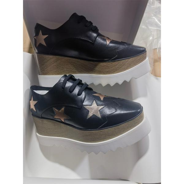 STELLA McCARTNEY ステラマッカートニー コピー 厚底シューズ ブラック シンプル スタイリッシュ