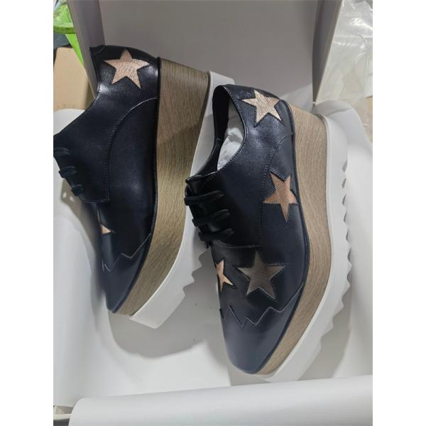 STELLA McCARTNEY ステラマッカートニー コピー 厚底シューズ ブラック シンプル スタイリッシュ