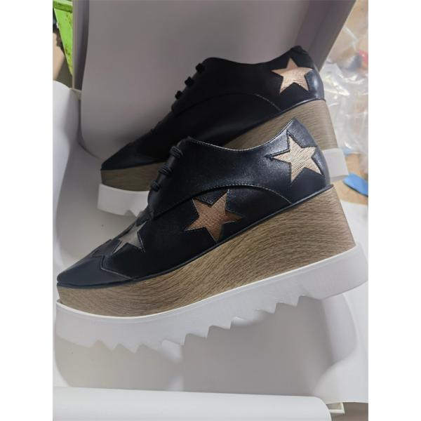 STELLA McCARTNEY ステラマッカートニー コピー 厚底シューズ ブラック シンプル スタイリッシュ