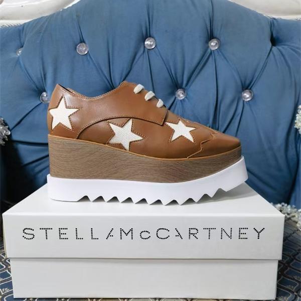 2026新作 スター装飾 厚底シューズ ブラウン STELLA McCARTNEY ステラマッカートニー コピー クラシック