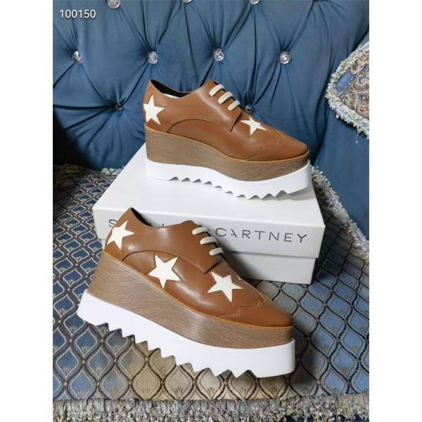 2026新作 スター装飾 厚底シューズ ブラウン STELLA McCARTNEY ステラマッカートニー コピー クラシック