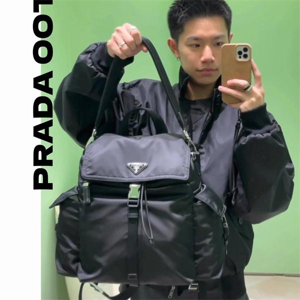 ファッション性 抜群 ショルダーバッグ メンズ ブラック 限定モデル PRADA プラダ コピー