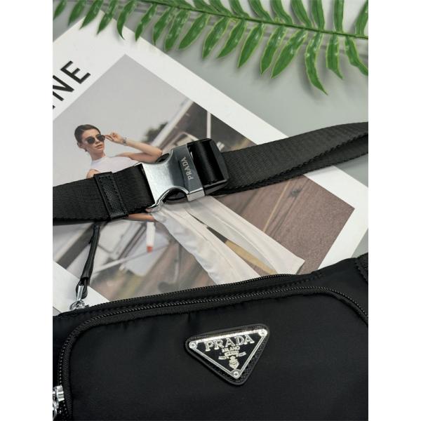 2026新作 人気爆発 上品な PRADA プラダ コピー ウエストバッグ ブラック 新登場