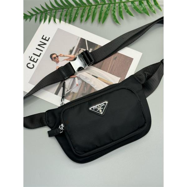 2026新作 人気爆発 上品な PRADA プラダ コピー ウエストバッグ ブラック 新登場