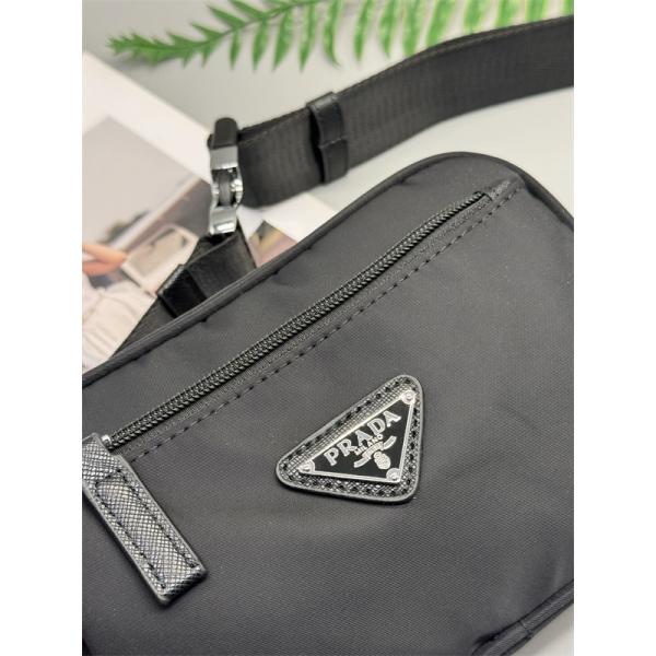 2026新作 人気爆発 上品な PRADA プラダ コピー ウエストバッグ ブラック 新登場