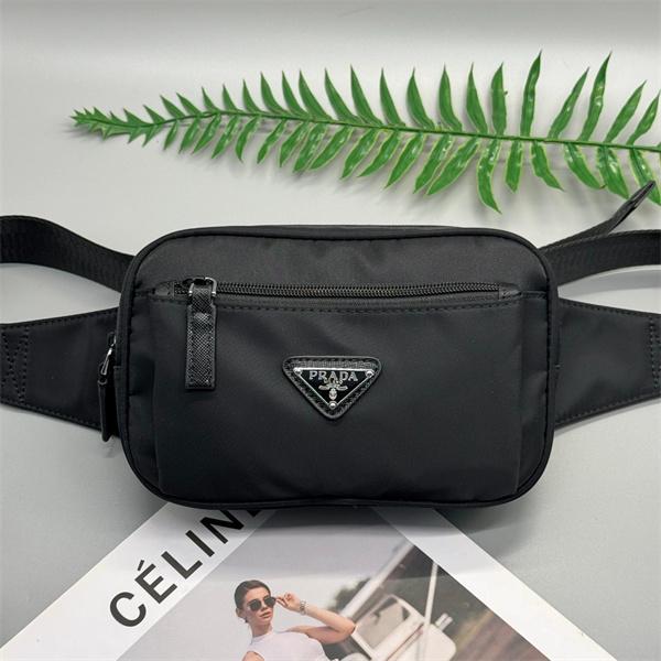 PRADA プラダ コピー コンパクト おしゃれな ウエストポーチ ブラック 人気商品