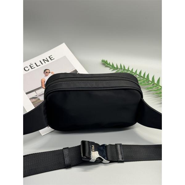 PRADA プラダ コピー コンパクト おしゃれな ウエストポーチ ブラック 人気商品