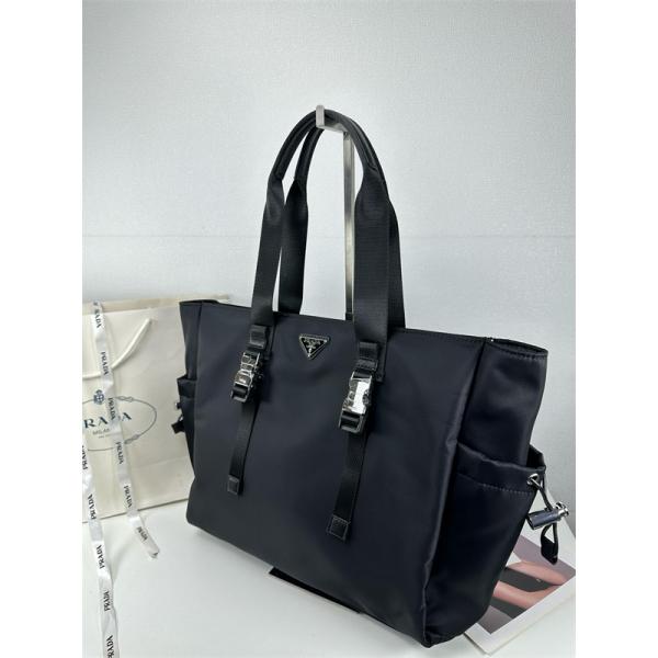 スタイリッシュ 高級感 溢れる トートバッグ レディース ブラック 人気 PRADA プラダ コピー 